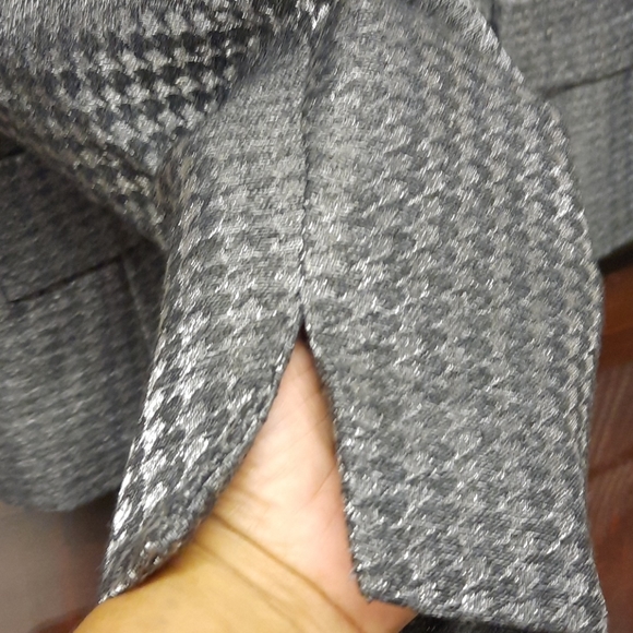 Coldwater creek silver shimmer recycled wool jacke - Picture 3 of 13